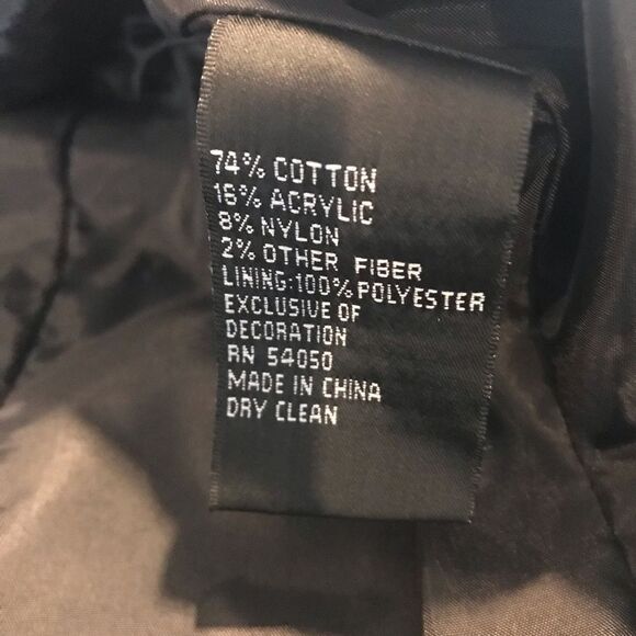 Kasper Blazer Women's Size 14 Blue/Black  Metallic Long Sleeve 3-Button Closure - Picture 8 of 9